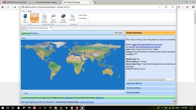 eMailTrackerPro tracking an e-mail смотреть онлайн