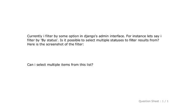 Django : Selecting multiples choices in django admin filter list_filter? смотреть онлайн