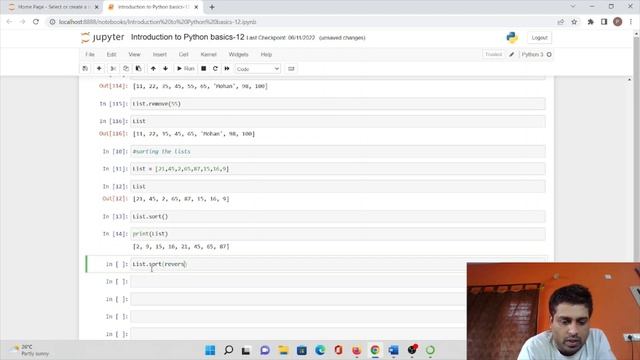sort in lists in python | How to sort in lists? | python playlist | part - 17 смотреть онлайн