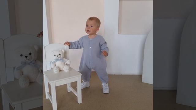 Муслиновый комбинезон Облачко серый смотреть онлайн