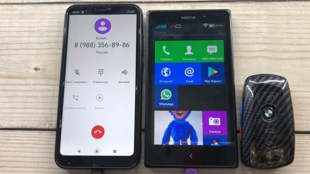 Incoming Call Xiaomi Mi A2 vs Nokia XL vs BMW M5 Key/ Outgoing Call/ Windows vs Android смотреть онлайн
