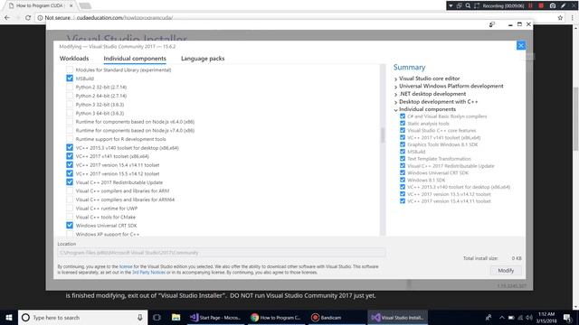 How to Install CUDA Toolkit 9.0 for Visual Studio 2017 | Windows environment | CUDA Education смотреть онлайн