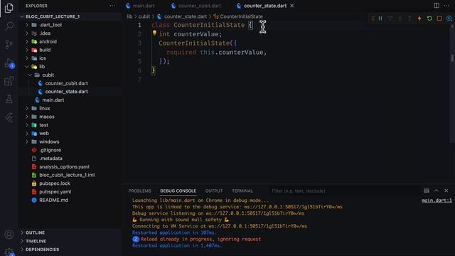 Flutter Bloc Tutorial for Beginners Part 2 | Cubit with States смотреть онлайн