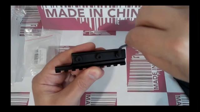 Посылка из Китая.Планка Пикатинни+переходник на ласточкин хвост смотреть онлайн