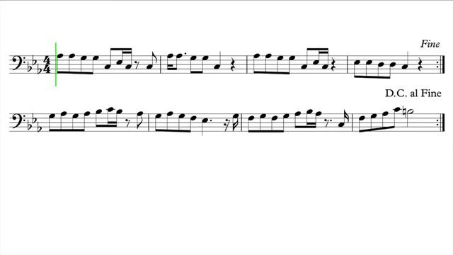 Trombone "Spooky, Scary Skeletons" EASY Sheet Music (Bassoon, Baritone B.C.) смотреть онлайн