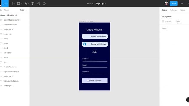 Figma Signup Prototype Design смотреть онлайн