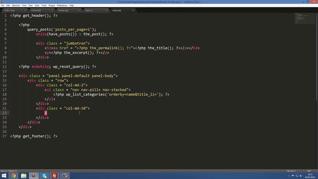 Make a WordPress theme with Bootstrap 3 - Tutorial #4 смотреть онлайн