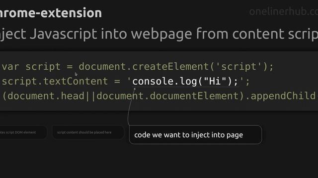 Inject Javascript into webpage from content script #chrome-extension смотреть онлайн