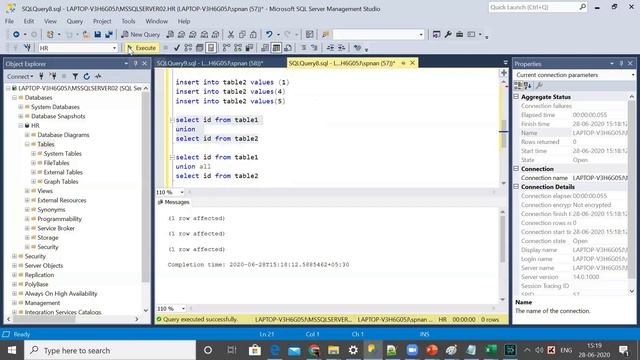 15 Union and Union All in SQL Server смотреть онлайн