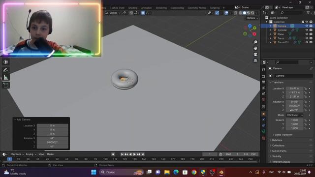 блендер/пончик в блендер/3д/туториал для начинающих
