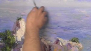 Мастер-класс по живописи маслом №47 - Скалы у моря. Как рисовать. Урок рисования Игорь Сахаров