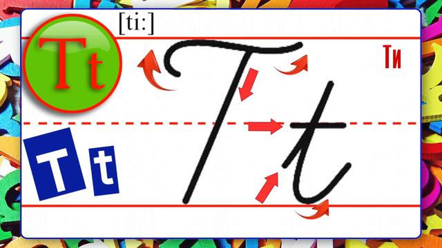 Английский алфавит Буква Tt English alphabet, смотреть онлайн