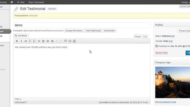 Testimonail / Reviews WordPress Plugin смотреть онлайн