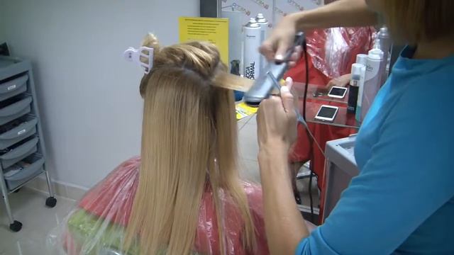 Кератиновое выпрямление волос студии 