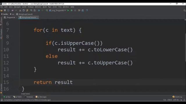 string swap cases in kotlin смотреть онлайн