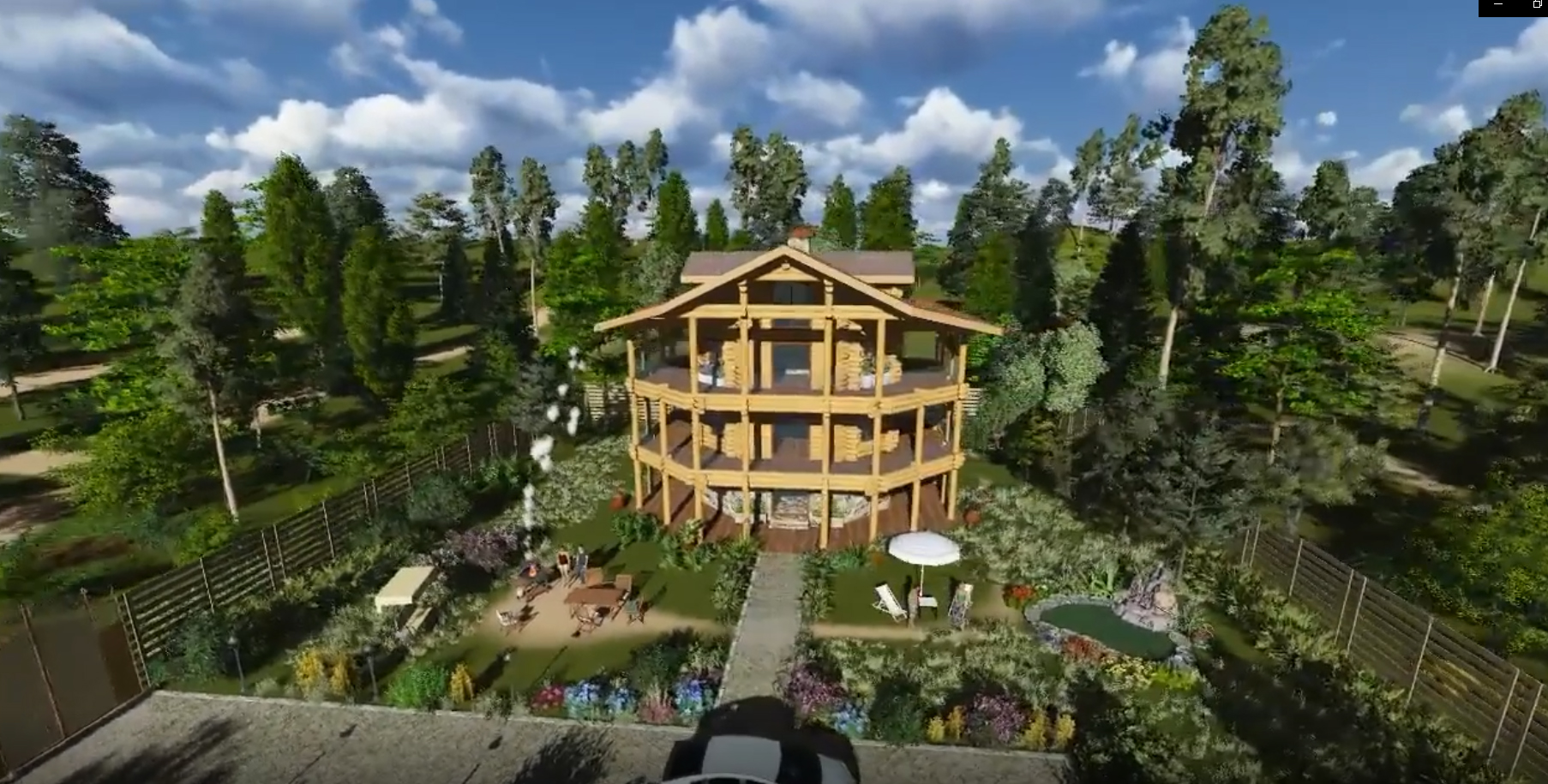 Визуализация проекта. Круглый дом. смотреть онлайн