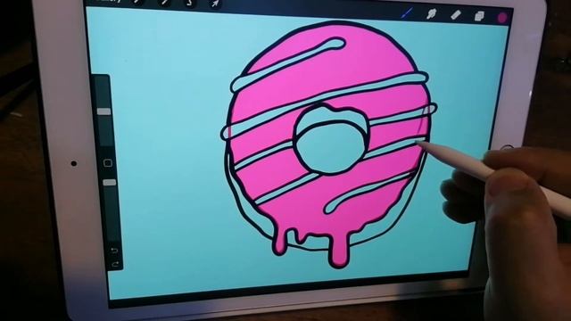 Draw Donut with Procreate / donut in procreate / Drawing On Ipad A Cute Donut смотреть онлайн
