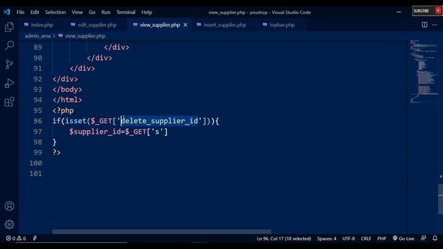 69. Delete Supplier Details from Database table Using PHP & MySQL смотреть онлайн