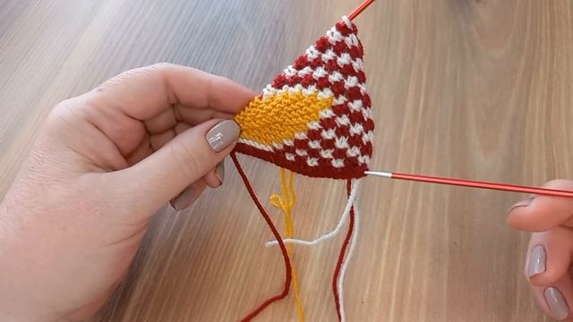 Вязаные следочки "Сентябрь "??на 2х спицах. смотреть онлайн