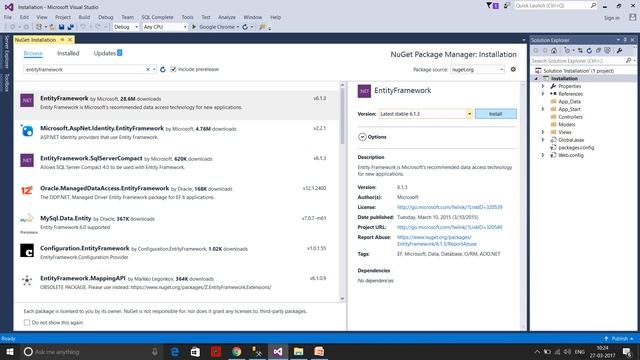 Entity Framework Installation смотреть онлайн