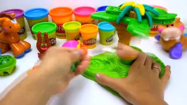 Пластилин Play Doh (Плей до) Джунгли и дикие животные видео для детей смотреть онлайн