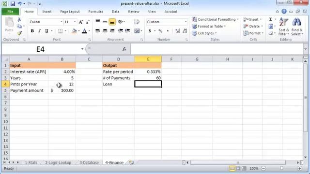 Excel tutorial: Present value (PV) in excel 2010 смотреть онлайн