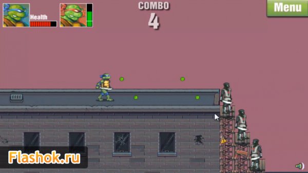 Flashok ru: онлайн игра Черепашки ниндзя: двойной урон. Обзор игры TMNT Double Damage.