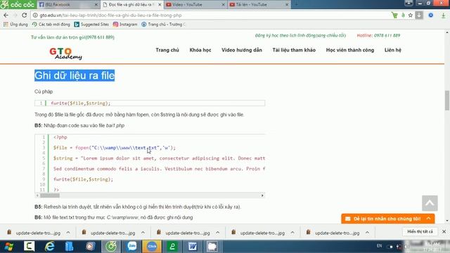 Hướng dẫn Đọc file và ghi dữ liệu ra file trong PHP | GTO,Tuyen Sinh, Lâp trinh Android , PHP, ASP смотреть онлайн