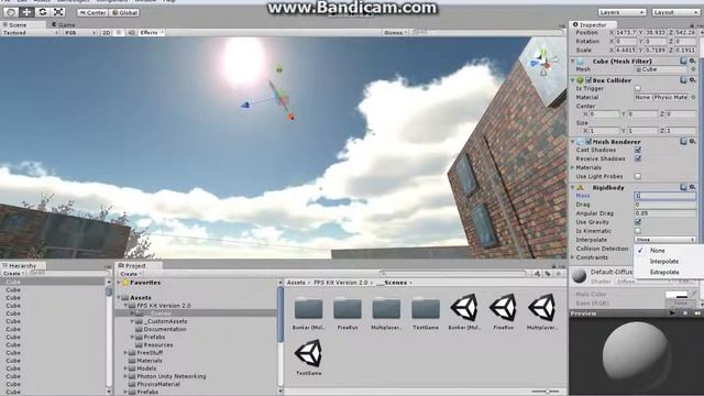Unity3d - Добавляем физику к предмету. смотреть онлайн