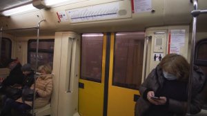 Russia, Moscow, metro ride from Электрозаводская to Бауманская