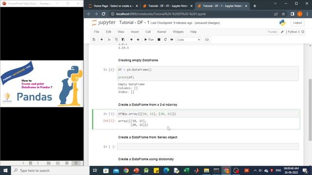 How to Create and print Dataframe in Pandas ? смотреть онлайн