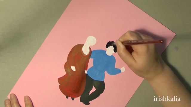 Paint People In Gorodets, Desenhar Pessoas, Рисуем людей в Городце, Irishkalia