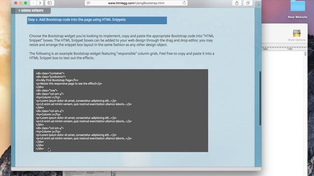 Using the Bootstrap Framework with HTML Egg Pro for Mac смотреть онлайн