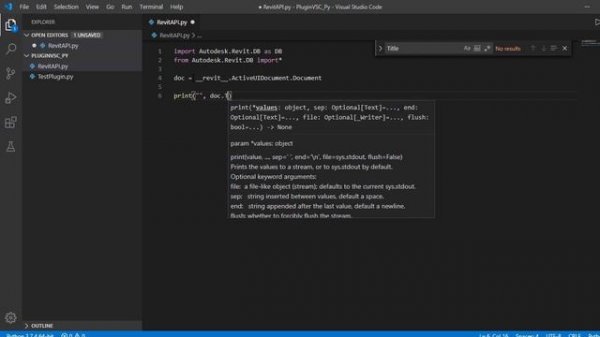 Revit API plugin Python