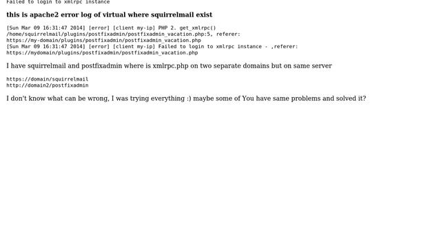 DevOps & SysAdmins: squirrelmail postfixadmin plugin - failed login to xmlrpc instance смотреть онлайн