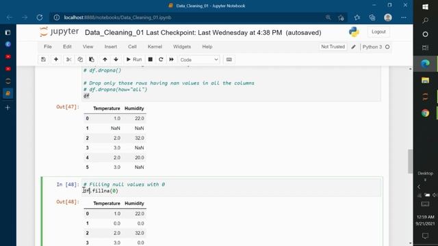 A Very Basic Data cleaning on our own defined dataframe | Using Python смотреть онлайн