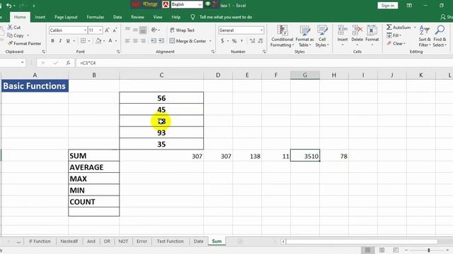 MS Excel - Basic Function #Class-19 || SUM, MAX, MIN, AVERAGE, COUNT смотреть онлайн