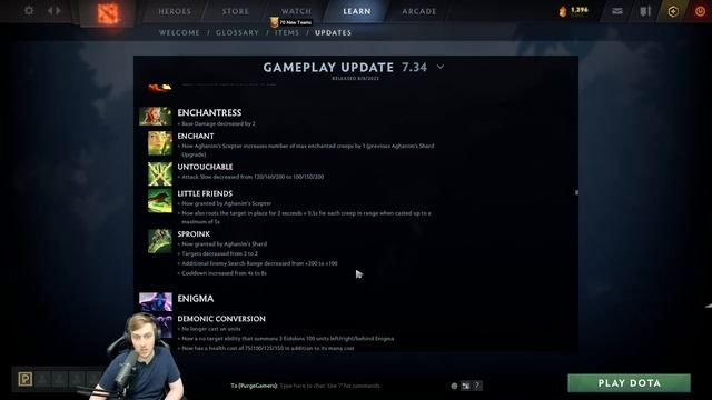 Hero Reworks and New Shards - 7.34 Patch Notes with Purge смотреть онлайн