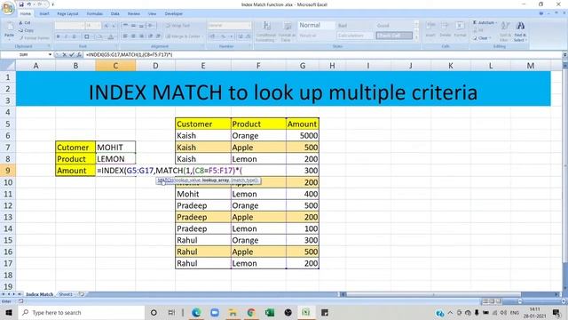 Excel INDEX MATCH to look up multiple criteria смотреть онлайн