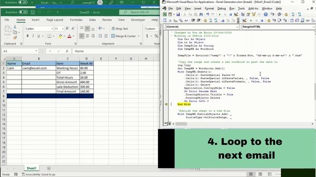 Code | Excel VBA - Send Excel Tables via Outlook Emails смотреть онлайн
