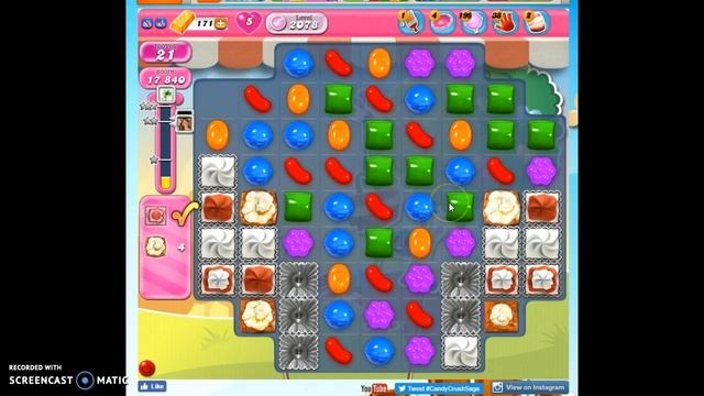 Candy Crush Level 2078 help w/audio tips, hints, tricks смотреть онлайн