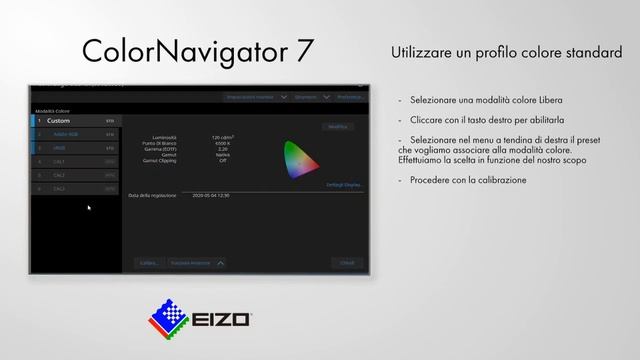 02 - EIZO Color Navigator 7 Tutorial - Impostare profilo colore Standard смотреть онлайн