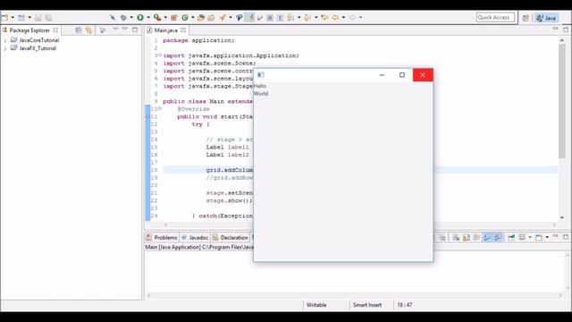 JavaFX Tutorial part6 How to use GridPane смотреть онлайн