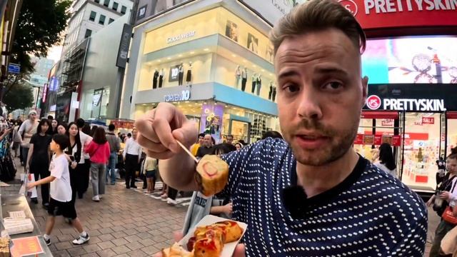 Южная Корея. Сеул. Улица Мендон. Пробуем уличную еду. (English Subtitles) #travelvlog #маевские