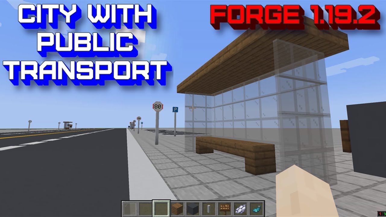 Строим Город в 1.19.2 с МОДОМ НА ТРАНСПОРТ!!! [часть 1]