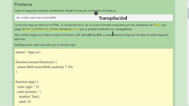 React Curso: 10 Formato JSX y Creación de un Segundo Proyecto con npx create-react-app смотреть онлайн