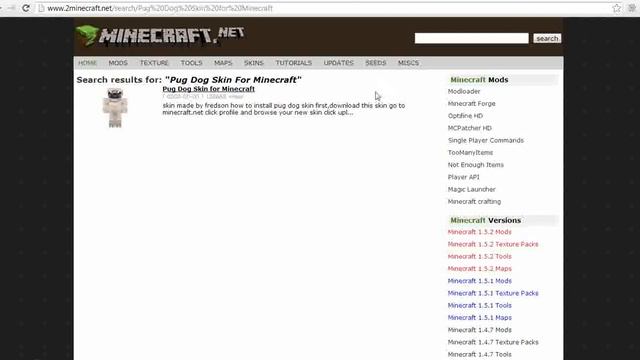 Pug Dog Skin for Minecraft смотреть онлайн