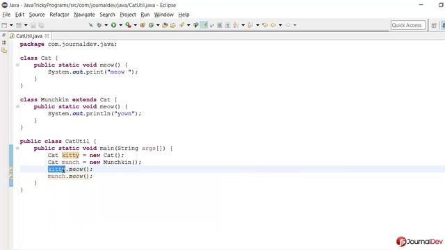 Java Tricky Program 14 - static methods and overriding смотреть онлайн