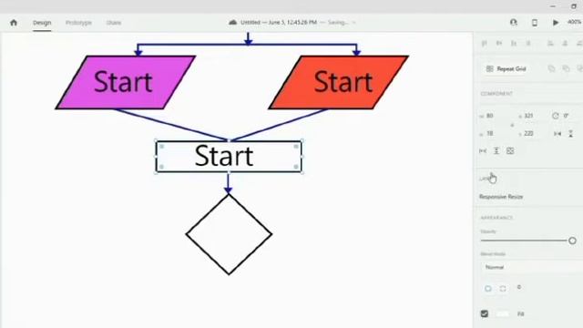 Creating a simple flowchart in Adobe XD. смотреть онлайн