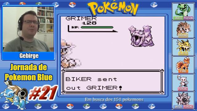 Jornada de Pokemon Blue - Parte 21 - Limpando o caminho de Fuchsia 1 смотреть онлайн